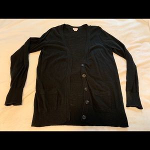 Black long sleeve cardigan